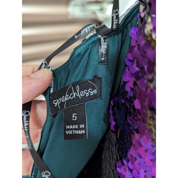 Speechless Size 5 Hi Low Strapless Floral Formal Prom Pageant Dress Junior - Picture 5 of 6